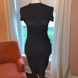 Grey marked bodycon dress